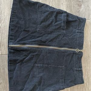 Altard state - zipper corduroy mini skirt